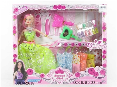 High quality big box with 11.5 inch solid body dress barbie clothes accessories - OBL662618