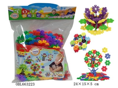 树叶雪花积木卡头吊袋240PCS - OBL663223