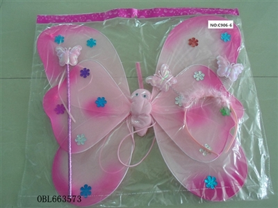 Double butterfly wings Angel good hair clips - OBL663573