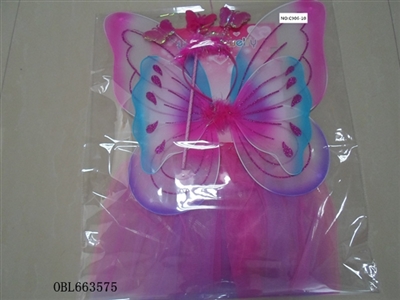 Double butterfly wings with skirt Angel good hair clips - OBL663575