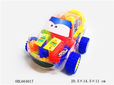 Robot cartoon car produced blocks multi-color combination weighing 120 grams (40 PCS) - OBL664017