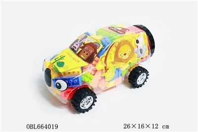 Small animals suv produced blocks multi-color combination weighing 250 grams (79 PCS) - OBL664019