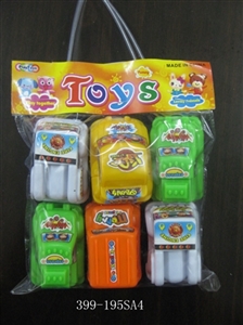 Four four color cartoon back to car - OBL664143