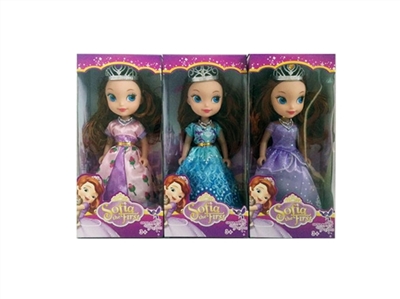 Three empty handed 10 inches crown princess Sophia with necklace - OBL664770