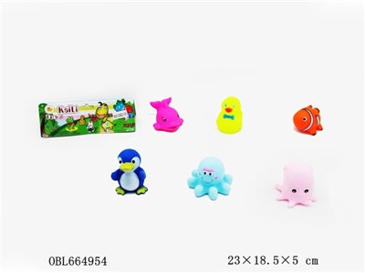 6只庄搪塑海底动物 - OBL664954