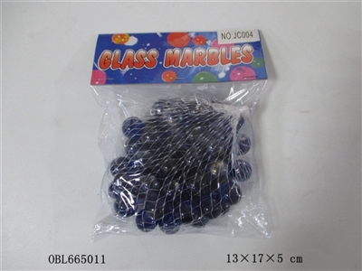 50 only blue color glass beads zhuang (1.6 cm) - OBL665011