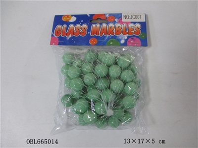 50 milk only green glass beads (1.6 cm) - OBL665014