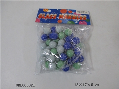 50 zhuang three conventional glass beads (1.6 cm) - OBL665021