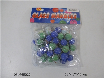 50只庄三款混装玻璃珠（1.6cm） - OBL665022