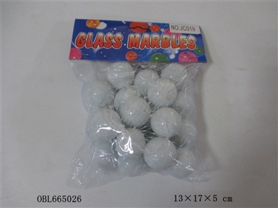 20只庄奶白玻璃珠（2.5cm） - OBL665026