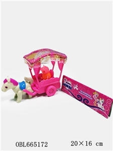 Live donkey work feet plastic pig son pull the cart - OBL665172