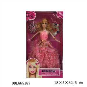 Eleven inches and a half solid body barbie with magic fairy stick gem chain - OBL665187