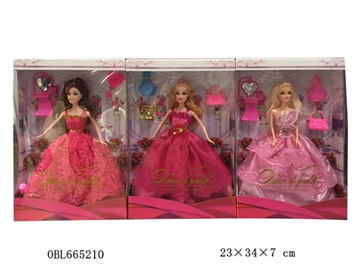High-end wedding Sally gift box 11 inches and a half barbie wore jewelry three mixed - OBL665210