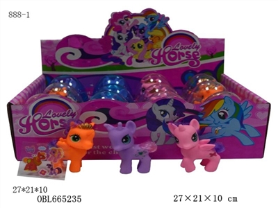 12 evade glue elves pony horse with stickers with a comb - OBL665235
