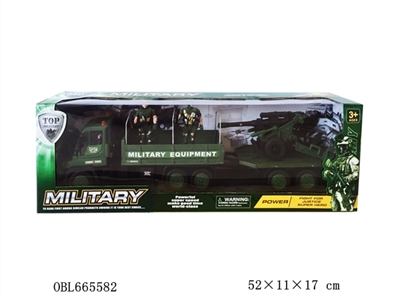 Inertial military vehicles soldiers dragging cannon - OBL665582