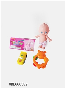 16 cm evade glue fat child, car, tambourine - OBL666582