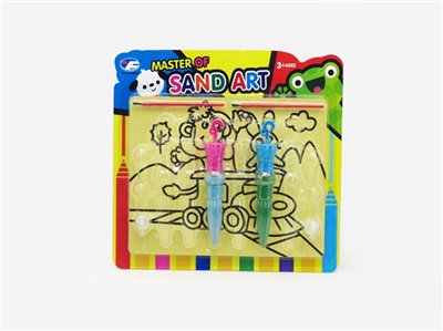 8 sand picture 6 bottles of sand children umbrella sand painting suit DIY craft production began to  - OBL666716