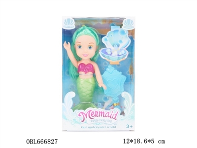 6 inch light fat child mermaid with comb - OBL666827