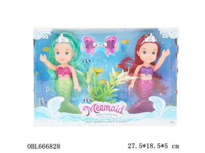 Fat boy mermaid 6 inches of mixed color lights - OBL666828