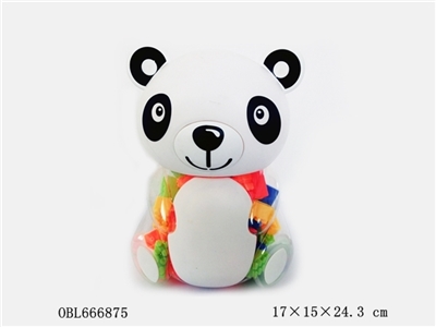 大熊猫益智类积木多色混装称重250克（79PCS+) - OBL666875