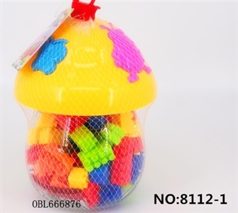 大蘑菇益智类积木多色混装称重450克（140PCS+） - OBL666876