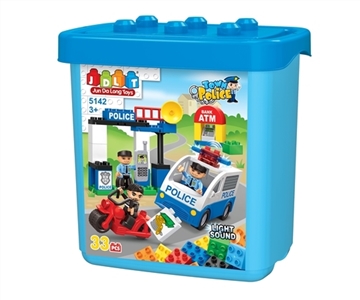 The police series of building blocks with IC lights 33 PCS - OBL667457