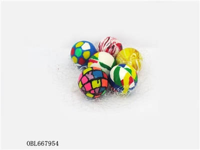 6 Zhuang 35MM mix fancy bouncing ball - OBL667954