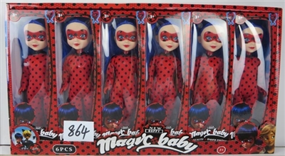 9 inches display box body fat boy ladybug girl dolls - OBL668900