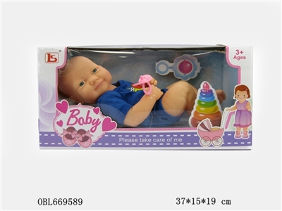 14 inches full evade glue was born baby (two clothes mixed assembly pacifiers) - OBL669589