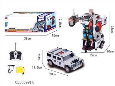 1:16一键变形悍马警车简易装 - OBL669914