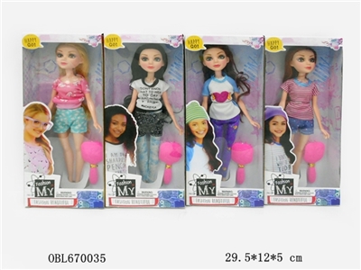 Ten inches of solid body plastic eye barbie boxes (4 mixed loading) - OBL670035