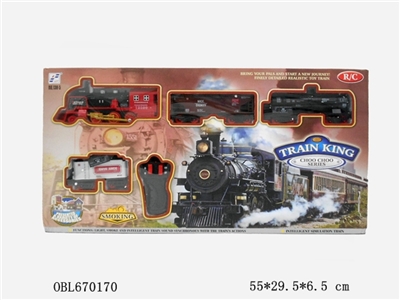 Remote control light music classical orbit train smoke - OBL670170