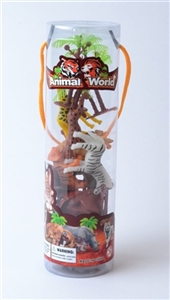PVC cylinder 8 pack animals - OBL670383