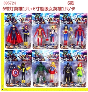 6 inches with lamp avenger 2 only 6 PCS super heroine alliance - OBL672967