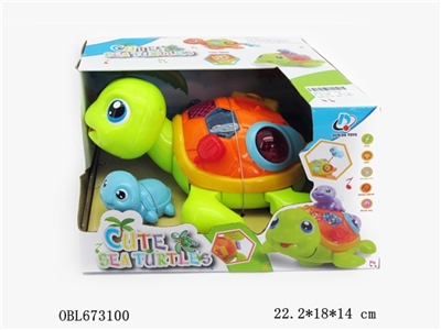 Multi-function electric turtle cartoon music more lights - OBL673100