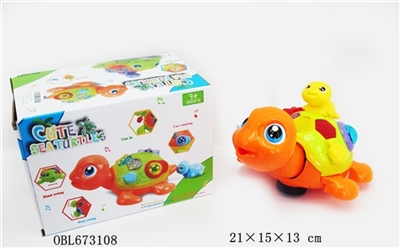 Multi-function electric turtle cartoon music more lights - OBL673108