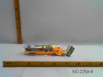 Yellow solid color back to container truck - OBL673179