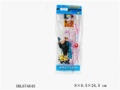 Cartoon triangle ruler suit - OBL674645