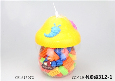 小蘑菇益智类1#积木多色混装称重250克（79PCS+） - OBL675072