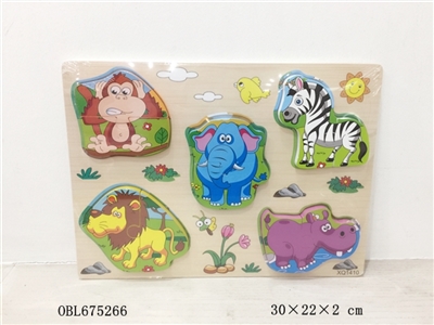 Three-dimensional forest animal wooden puzzles - OBL675266