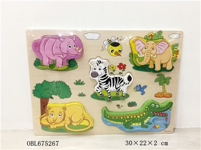 Three-dimensional forest animal wooden puzzles - OBL675267