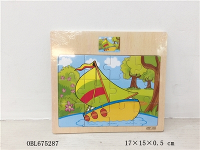 12 sailing wooden puzzles - OBL675287