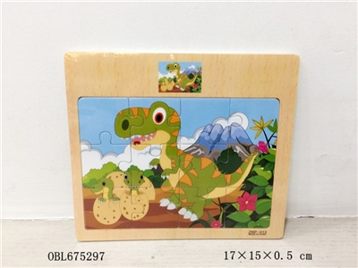 12 the dinosaur wooden puzzles - OBL675297