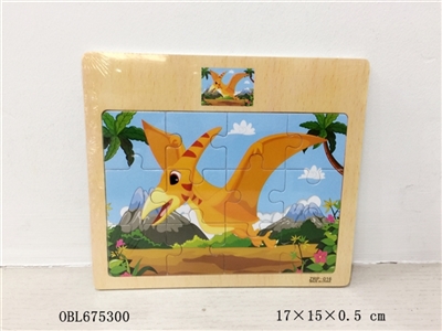 12 the dinosaur wooden puzzles - OBL675300