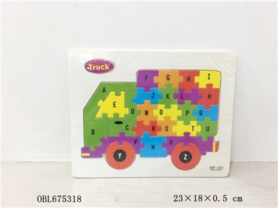 Automobile English letters wooden puzzles - OBL675318