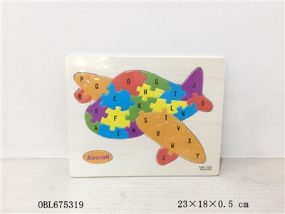 The plane wooden puzzles English letters - OBL675319