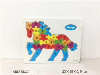 The pony wooden puzzles English letters - OBL675320