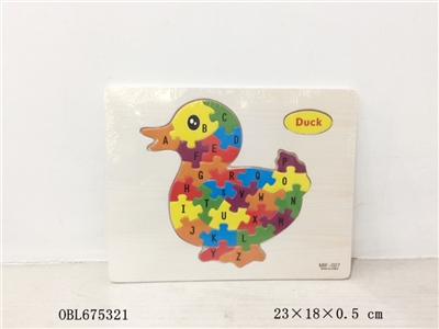 The duck wooden puzzles English letters - OBL675321