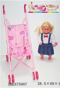 Iron trolley 16 inch live eye IC female doll - OBL675907