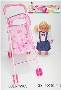 Take iron basket cart after 16 inch live eye IC female doll - OBL675909